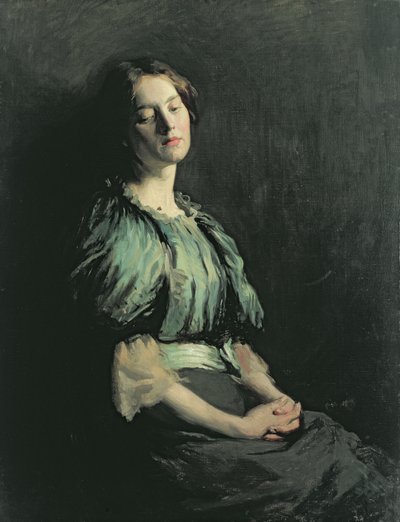 Portrait of a Girl Wearing a Green Dress by William Orpen